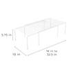 Smart Design Kitchen Storage Expandable Shelf Rack w/ Scratch Resistant Feet - Steel - Rust Resistant Finish - for Cups, Dishes, Cabinet & Pantry Organization - Kitchen (16 x 32.5) [White] view 3