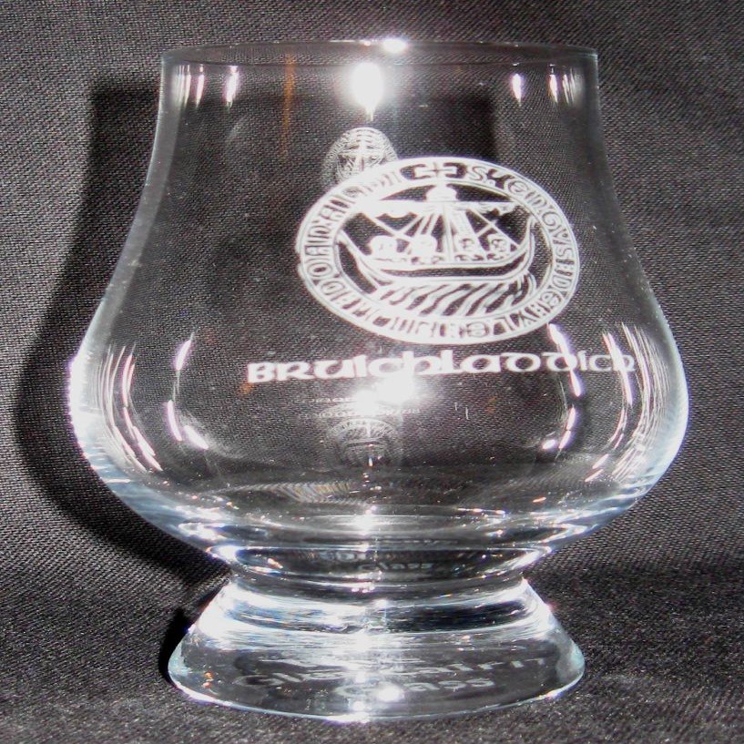 GLENCAIRN BRUICHLADDICH ISLAY CREST BRANDED WHISKY GLASS IN GIFT CARTON