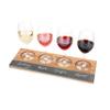 Twine Wine Flight Board with Slate Chalkboard & Acacia Wood Tray, Holds 4 Glasses, Includes Soapstone Chalk, Perfect for Wine Tasting Parties, Housewarming, Hosting Essentials view 1