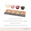 Twine Wine Flight Board with Slate Chalkboard & Acacia Wood Tray, Holds 4 Glasses, Includes Soapstone Chalk, Perfect for Wine Tasting Parties, Housewarming, Hosting Essentials view 2