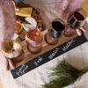 Twine Wine Flight Board with Slate Chalkboard & Acacia Wood Tray, Holds 4 Glasses, Includes Soapstone Chalk, Perfect for Wine Tasting Parties, Housewarming, Hosting Essentials view 4