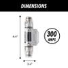InstallGear 0/2/4 Gauge AWG in-Line ANL Fuse Holder with 300 Amp Fuse view 3