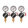 Kegco Secondary Regulator, Triple Gauge, Chrome view 1