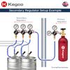 Kegco Secondary Regulator, Triple Gauge, Chrome view 4