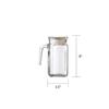 Amici Home Italian Igloo Quadra Glass Pitcher with Lid and Spout | 17 Ounce | Clear Glass Water Pitcher for Refrigerator | Carafe for Iced Tea, Juice, Milk, Cold Brew and Mimosa Bar view 3