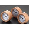 Glomarts Round Wooden Silent Desk Alarm Clock with Nightlight view 4