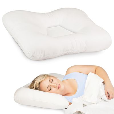 Core Products Tri-Core Cervical Support Pillow Firm Orthopedic Neck Pillow for Pain Relief, Back and Side Sleepers Ergonomic Contour Pillow Assembled in USA, Midsize