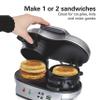 Hamilton Beach Dual Breakfast Sandwich Maker with Timer, Ready in 5 Minutes, Removable Dishwasher Safe PFAS-Free Non-Stick Egg Cooker Ring, Silver (25490MNA) view 2