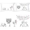 BoldLoft Grow Old with You Couple Pillowcases - Gifts for Couples, 2 Year Anniversary, Engagement, Wedding, Dating, Romantic Gifts for Him, Her, Boyfriend, Girlfriend, Wife, Husband view 1