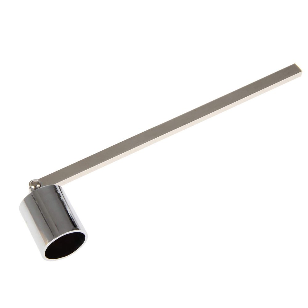 MUXSAM 1Pc 7.5x0.9in Candle Extinguisher Snuffer Candlesnuffers with Long Handle & Straight Tube for Tea Light Candles Wedding Altar Fireplace Church Wedding Candle Fire Extinguishing(Silver.)