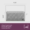 Mindspace Utensil Holder, Kitchen Condiment Organizer and Flatware Utensil Caddy | The Mesh Collection, Silver view 3