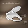 Kohler PureWash E525 Elongated Heated Bidet Toilet Seat, White, Warm Water, Quiet-Close Lid, Self-Cleaning Wand, Adjustable Water Pressure, Side Panel Controls, Easy Installation Bidet Attachment view 3