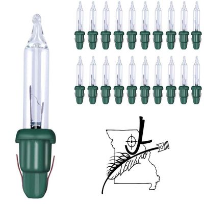 GE 20x Mini 2.5 Volt Clear Christmas Light Bulbs Replacement Tree Lights Indoor or Outdoor By JL Missouri Parts