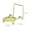 HOHIYA 6 Piece Cup and Saucer Display Stan Decorative Teacup and Coffee Mug Rack Organizer Gold Finish Compact Tabletop Display for China Tea Cups Plates and Dishware view 2