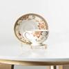 HOHIYA 6 Piece Cup and Saucer Display Stan Decorative Teacup and Coffee Mug Rack Organizer Gold Finish Compact Tabletop Display for China Tea Cups Plates and Dishware view 3
