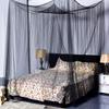 Goplus Mosquito Net, 4 Corner Post Bed Canopy, Quick and Easy Installation for King Size Beds Large Queen Size Bed Curtain (Black) view 1