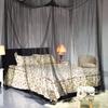 Goplus Mosquito Net, 4 Corner Post Bed Canopy, Quick and Easy Installation for King Size Beds Large Queen Size Bed Curtain (Black) view 4