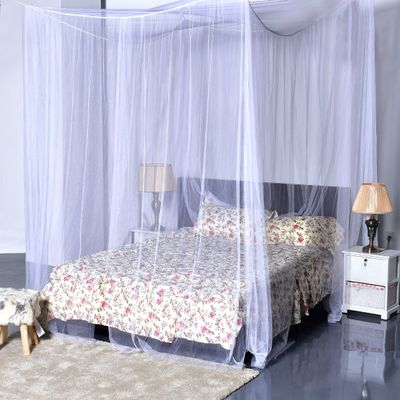 Goplus Mosquito Net, 4 Corner Post Bed Canopy, Quick and Easy Installation for King Size Beds Large Queen Size Bed Curtain (White)