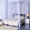 Goplus Mosquito Net, 4 Corner Post Bed Canopy, Quick and Easy Installation for King Size Beds Large Queen Size Bed Curtain (White) view 1