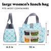 Fit & Fresh Lunch Bag For Women, Insulated Womens Lunch Bag For Work, Leakproof & Stain-Resistant Large Lunch Box For Women With Containers and Matching Tumbler, Snap Closure Westport Bag Aqua view 2