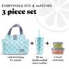 Fit & Fresh Lunch Bag For Women, Insulated Womens Lunch Bag For Work, Leakproof & Stain-Resistant Large Lunch Box For Women With Containers and Matching Tumbler, Snap Closure Westport Bag Aqua view 4