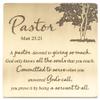 Dicksons Pastor Servant to All Matthew 25:21 Antique Brass 4 x 4 Metal Table Top and Wall Sign Plaque view 1