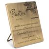 Dicksons Pastor Servant to All Matthew 25:21 Antique Brass 4 x 4 Metal Table Top and Wall Sign Plaque view 3