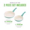 GreenLife Non Stick Fry Pan Set (7" & 10"), Non-Toxic PFAS-Free Ceramic Skillets, Dishwasher & Oven Safe, Egg Omelet Frying Pans, Stay- Cool Handles, Kitchen Home Cooking Essentials, Turquoise view 3