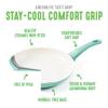 GreenLife Non Stick Fry Pan Set (7" & 10"), Non-Toxic PFAS-Free Ceramic Skillets, Dishwasher & Oven Safe, Egg Omelet Frying Pans, Stay- Cool Handles, Kitchen Home Cooking Essentials, Turquoise view 4