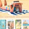 Exclusivo Mezcla Cotton Oversized 35x70 Inches Cabana Stripe Beach Towel, Super Absorbent Soft Plush Pool Bath Towel (Dark Navy) view 3