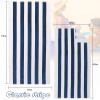 Exclusivo Mezcla Cotton Oversized 35x70 Inches Cabana Stripe Beach Towel, Super Absorbent Soft Plush Pool Bath Towel (Dark Navy) view 4