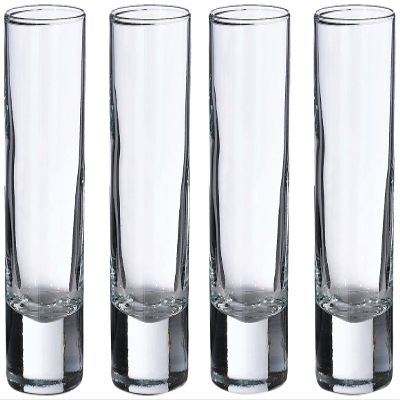 Lillian Rose Set of 4 Tall Shot Glasses, 4 Count (Pack of 1), Clear, 2.25 ounces