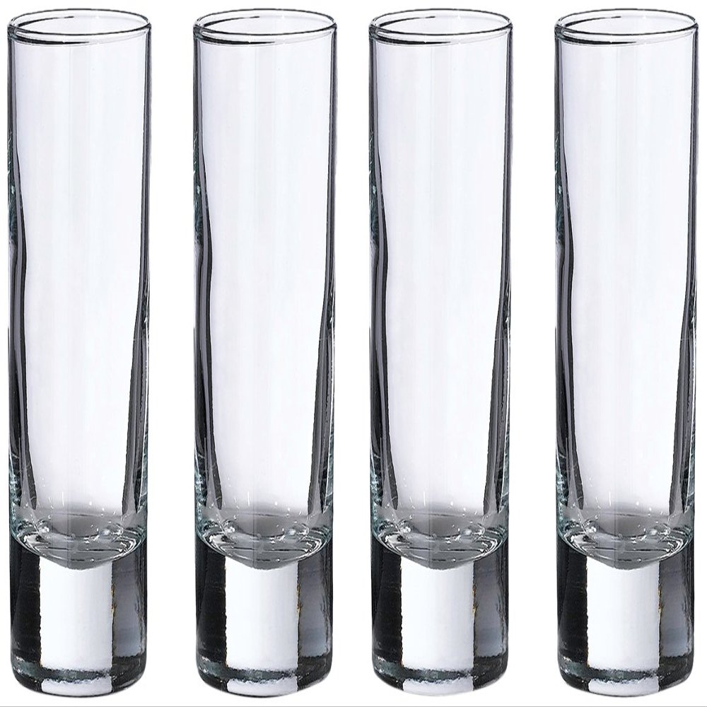 Lillian Rose Set of 4 Tall Shot Glasses, 4 Count (Pack of 1), Clear, 2.25 ounces