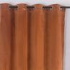 Cherry Home Super Soft Rustic Velvet Pumpkin Orange Blackout Drapes Room Darkening Curtains Panel Grommet Drapery 52 by 120-Inch Caramel Cafe(2 Panels) with Matching Tiebacks view 3