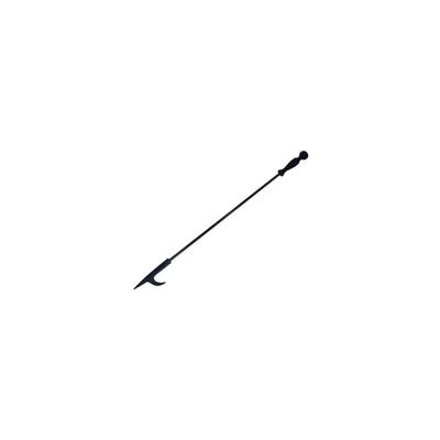 Rocky Mountain Goods Deluxe 27" Long Fireplace Poker - Single Piece Rod - Rust Resistant Black Finish - Heavy Duty Wrought Iron Steel - Decorative Look and Finish - Multi Use Tip - Indoor/Outdoor Use
