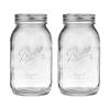 Ball Regular Mouth 32-Ounces Mason Jar with Lids and Bands, Clear,(Pack Of 2) view 1