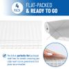 Wire Shelf Liner - 12" x 48" Flat Packed - Set of 4 - Clear - Wire Shelf Liners for Closets, Pantry and More - Plastic Closet Liner for Shelves - Easy to Trim - Wire Rack Cover - Closet Shelf Liner view 3