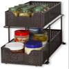 Simple Houseware 2 Tier Sliding Cabinet Basket Organizer Drawer, Bronze view 1