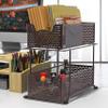 Simple Houseware 2 Tier Sliding Cabinet Basket Organizer Drawer, Bronze view 4
