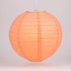 PaperLanternStore.com 10 Inch Peach Even Ribbing Round Paper Lantern (10 PACK) view 1