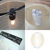 PaperLanternStore.com 10 Inch Peach Even Ribbing Round Paper Lantern (10 PACK) view 3