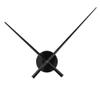 Timelike Simple Elegant Glossy Aluminum Wall Clock, Super Long Large Clock Hands, Black view 1