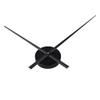 Timelike Simple Elegant Glossy Aluminum Wall Clock, Super Long Large Clock Hands, Black view 2