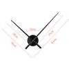 Timelike Simple Elegant Glossy Aluminum Wall Clock, Super Long Large Clock Hands, Black view 3