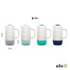 Ello Jane 18oz Ceramic Travel Mug with Handle, Splash-Resistant Slider Lid and Built-in Coaster, Perfect for Coffee and Tea, BPA Free, Dishwasher Safe, Holiday Gift Her Him, Gray view 4