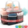 Handy Laundry Mesh Shower Caddy - 7 Pocket Portable Bathroom Organizer Tote for Travel, Gym & Dorm - Collapsible Small Shower Caddy Bag to Hold Toiletries & Essentials (Black) view 1