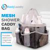 Handy Laundry Mesh Shower Caddy - 7 Pocket Portable Bathroom Organizer Tote for Travel, Gym & Dorm - Collapsible Small Shower Caddy Bag to Hold Toiletries & Essentials (Black) view 2