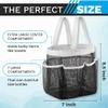 Handy Laundry Mesh Shower Caddy - 7 Pocket Portable Bathroom Organizer Tote for Travel, Gym & Dorm - Collapsible Small Shower Caddy Bag to Hold Toiletries & Essentials (Black) view 3
