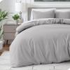 Bare Home Bedding Duvet Cover Queen Size - Premium 1800 Super Soft Collection - Lightweight, Cooling - Soft Breathable Bedding Duvet Cover (Queen, Light Grey) view 1