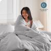 Bare Home Bedding Duvet Cover Queen Size - Premium 1800 Super Soft Collection - Lightweight, Cooling - Soft Breathable Bedding Duvet Cover (Queen, Light Grey) view 3